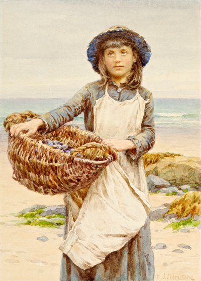 Die Muschelsammlerin von Henry James Johnstone